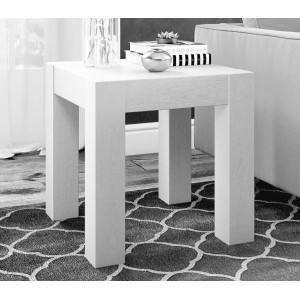 ChunKy White : Đôn Góc Trang Trí Gỗ Sồi - 1 Tầng